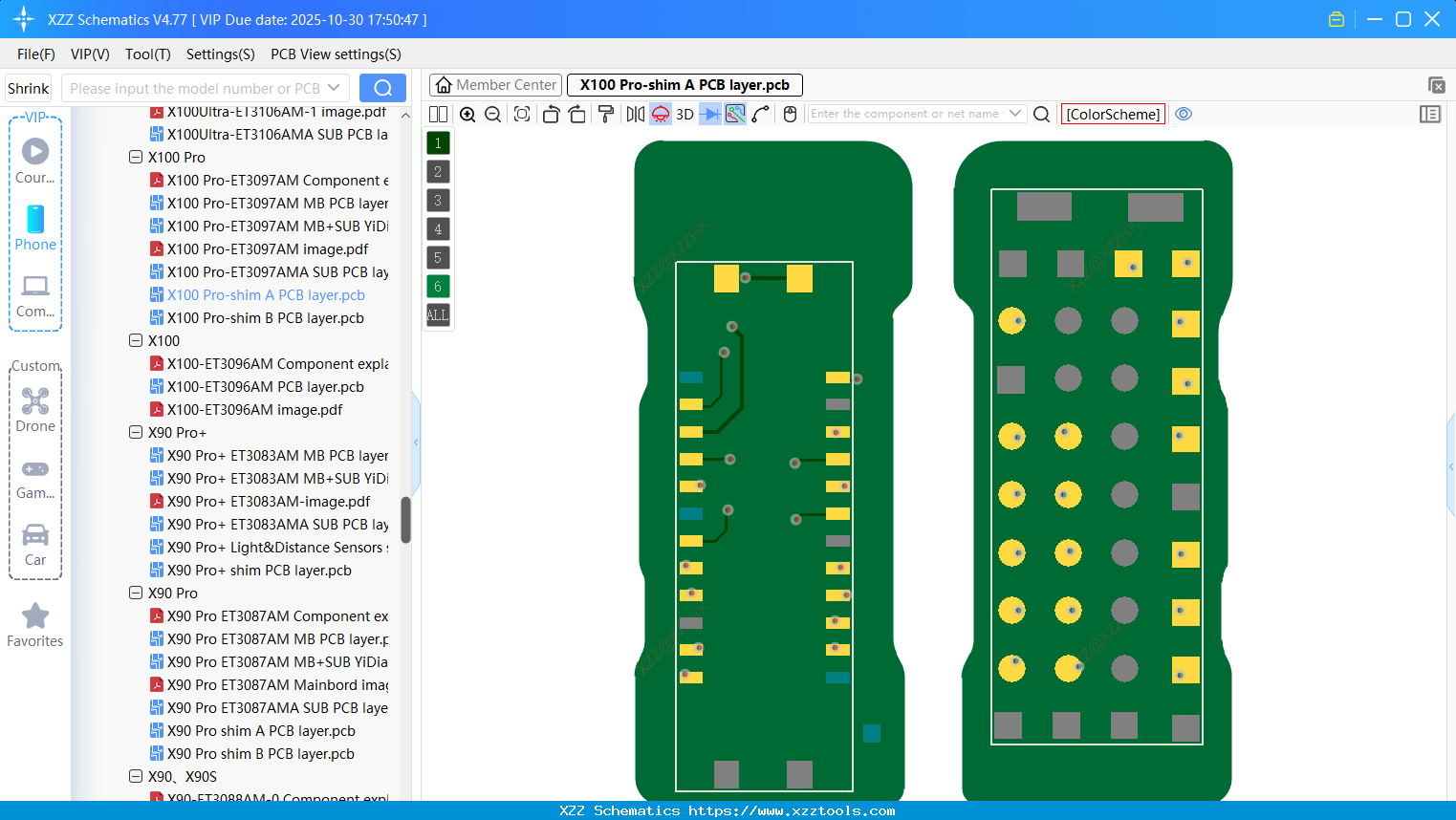 VIVO X100 Pro-shim A PCB Layer